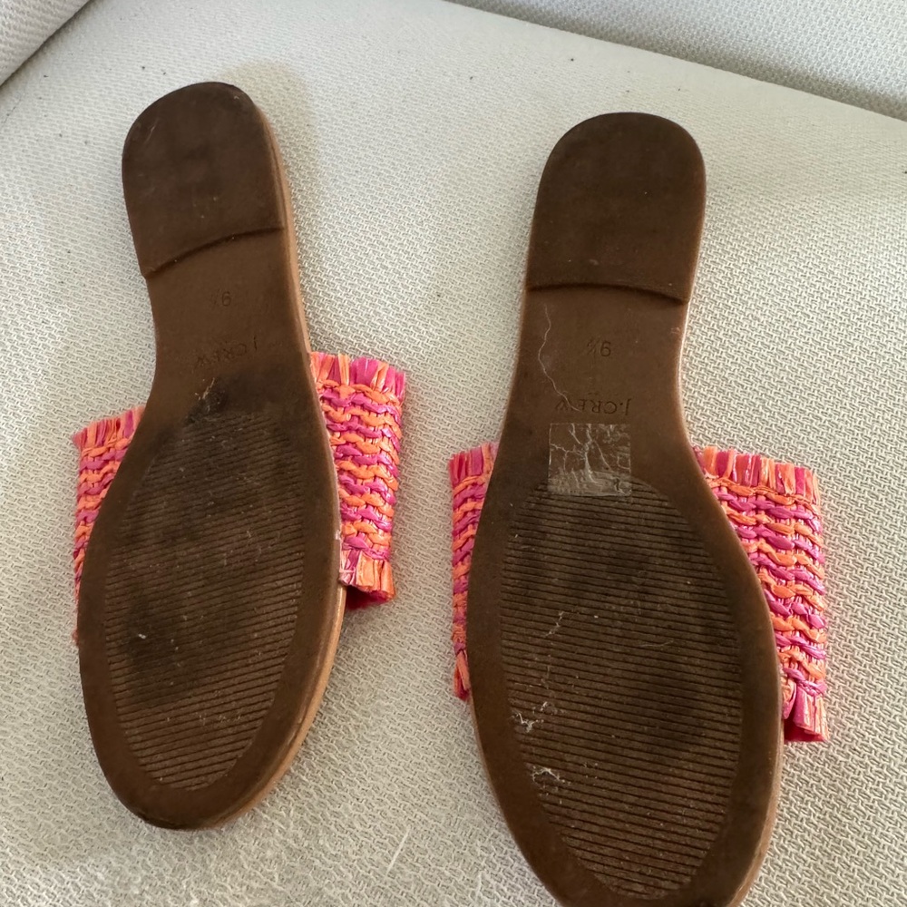 J. Crew Factory Raffia slide sandals size 9 - Picture 2 of 3